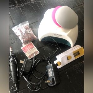 SUNUV Nail Dryer with Accessories and Electric File Drill Complete Set